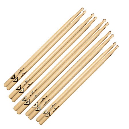 Kit c/ 5 pares - Baqueta Vater 5B Wood Tip