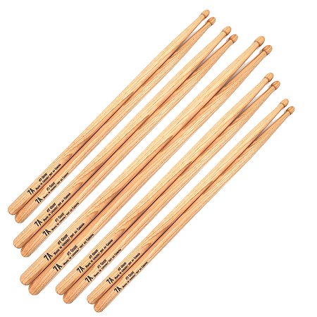 Kit c/ 5 pares: Baquetas Los Cabos #2 7A Hickory