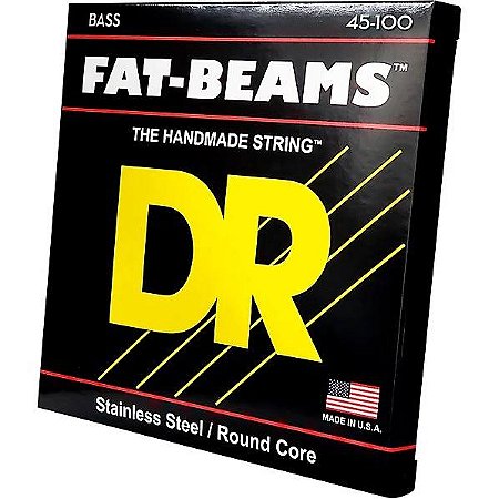 Encordoamento DR Strings Fat-Beams Baixo 4 Cordas 45-100 Medium - Light