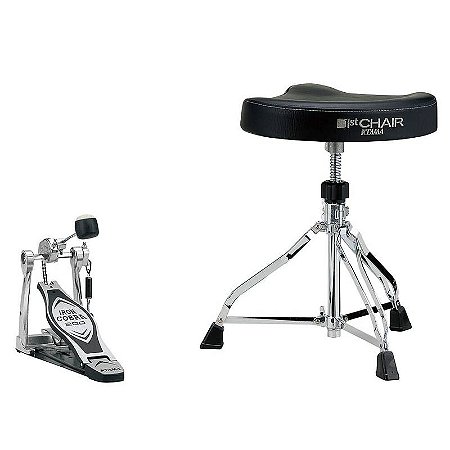 Kit Tama HED2G Pedal de Bumbo Iron Cobra 200 + Banco HT250
