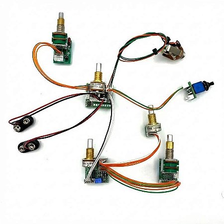 Preamp Trickfish Flexcore #81 c/ EQ 4 Bandas - 5 Knobs + Chave