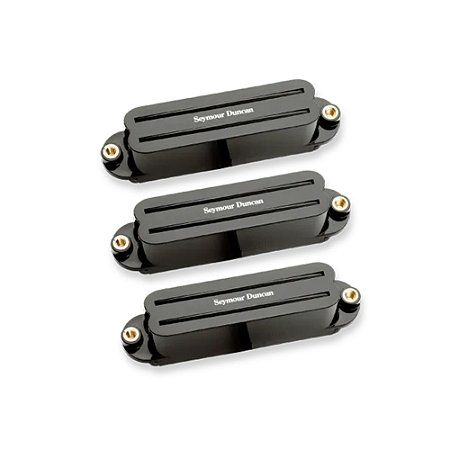 Captador (Set) Seymour Duncan Cool Rails Strat, Braço, Meio e Ponte, Preto