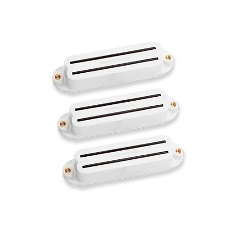 Captador (Set) Seymour Duncan Cool Rails Strat, Braço, Meio e Ponte, Branco