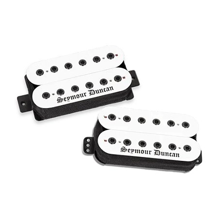 Captador (Set) Seymour Duncan Black Winter, Braço e Ponte (Trembucker), Blackened - White