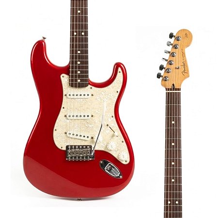 Seminova - Guitarra Fender Stratocaster USA American Traditional 2000 - Torino Red - Escudo Pearl