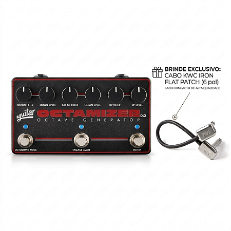 Pedal Aguilar Octamizer DLX + cabo patch KWC (brinde)