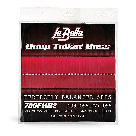 Encordoamento La Bella 760FHB2 - Beatle Bass Stainless Steel Flat Wound (39-96)