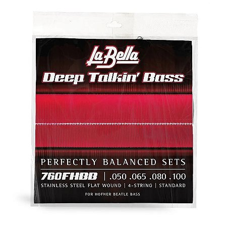 Encordoamento La Bella 760FHBB - Beatle Bass Stainless Steel Flat Wound (50-100)
