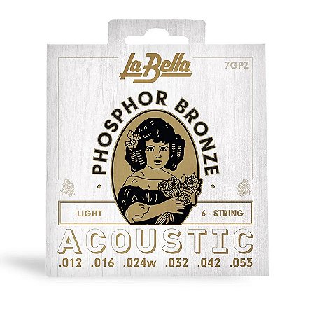 Encordoamento La Bella 7GPZ - Phosphor Bronze Acoustic Guitar Light (12-53)
