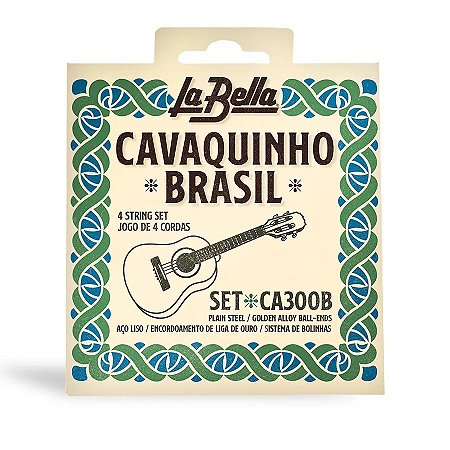 Encordoamento para Cavaquinho Brasil La Bella CA300-B - Golden Alloy com Ball-Ends