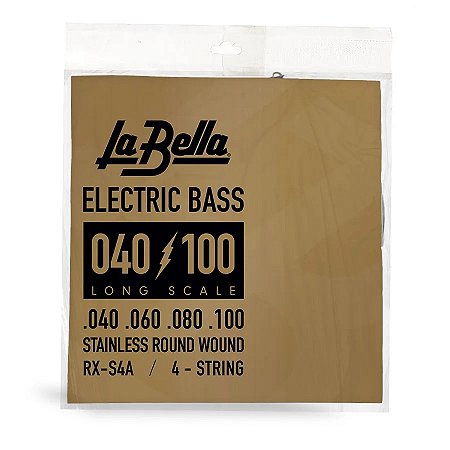 Encordoamento La Bella RX-S4A - 4-String Bass Stainless Steel Round Wound (40-100)