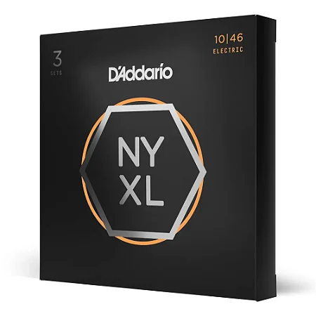 Encordoamento D'Addario NYXL1046 Para Guitarra 10-46 (Pack com 3 Unidades)
