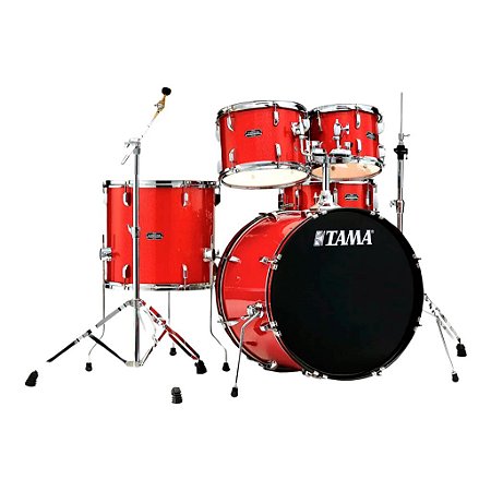 Bateria Acústica Tama Stagestar ST50H5-CDS Candy Red Sparkle com Ferragens e Banco (Sem Pratos)