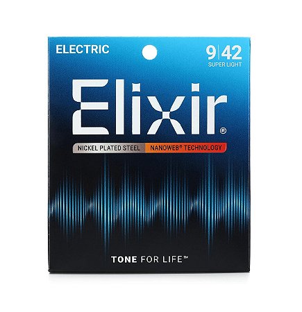 Elixir Strings 12002 Nanoweb Electric Guitar Strings .009–.042 Super Light
