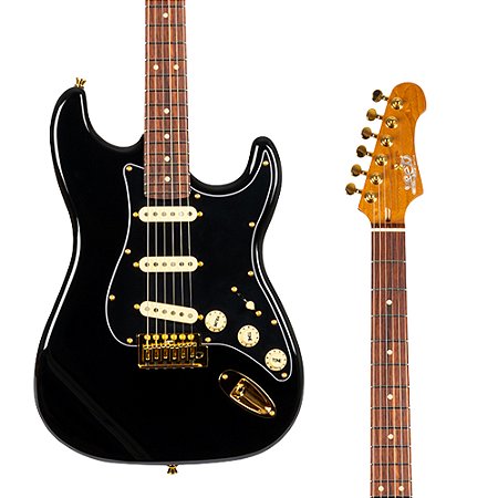 PRÉ-VENDA: Guitarra Elétrica JET Guitars JS-380 BK G Black (380 Series)