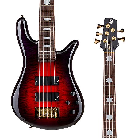 Contrabaixo Spector NS Icon Neck-Through Purple Cherry – 5 Cordas + Gig Bag Original