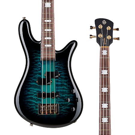Contrabaixo Spector NS Icon Neck-Through Black and Blue – 4 Cordas+ Gig Bag Original