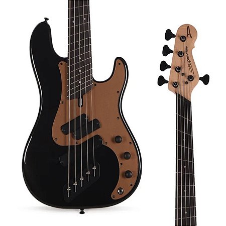 PRÉ-VENDA: Contrabaixo Dingwall SP1 5 Cordas – Metallic Black com Escala Rosewood