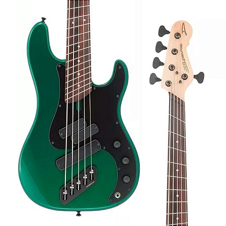 PRÉ-VENDA: Contrabaixo Dingwall SP1 5 Cordas – Dark Candy Green com Escala Rosewood