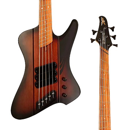 PRÉ-VENDA: Contrabaixo Dingwall D-Roc 5 Cordas – Matte Vintageburst com Escala Pau Ferro