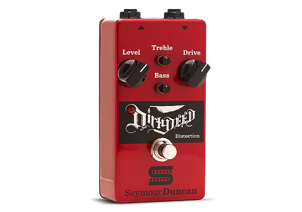 Pedal Seymour Duncan Dirty Deed Distortion, Controles Volume, Drive, Grave, Agudo