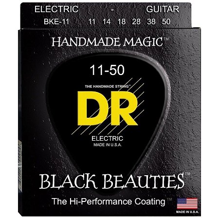 EM BREVE: Encordoamento DR Strings Black Beauties Guitarra 11-50 Preta