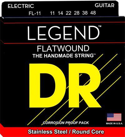 Encordoamento DR Strings Legend Flat Guitarra Jazz 11-48 Aço