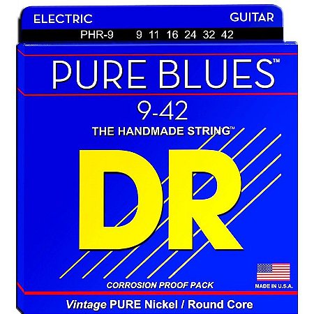 EM BREVE: Encordoamento DR Strings Pure Blues Guitarra 9-42 Níquel