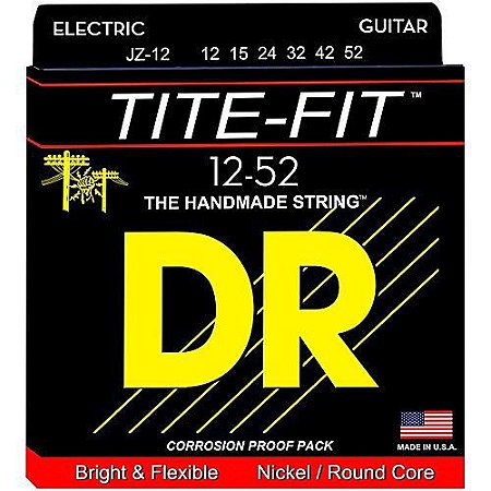 EM BREVE: Encordoamento DR Strings Tite-Fit Guitarra 12-52 Jazz Níquel