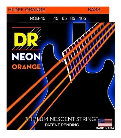 Encordoamento Hi-Definition NEON Orange Baixo 4 Cordas 45-105 - Standard Scale