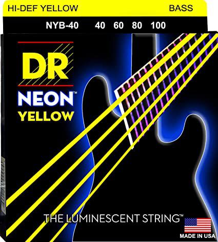 Encordoamento Hi-Definition NEON Yellow, Baixo 4 Cordas 40-100