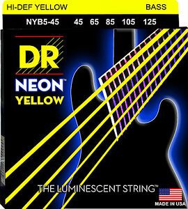 Encordoamento Hi-Definition NEON Yellow, Baixo 5 Cordas 45-125 - Standard Scale