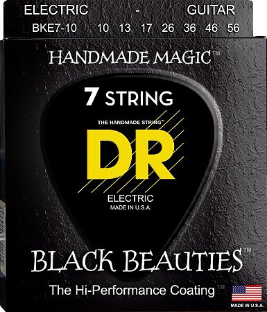 EM BREVE: Encordoamento DR Strings Black Beauties Guitar 7 Crds 10-56