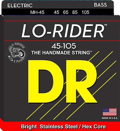 EM BREVE: Encordoamento Lo-Rider Baixo 4 Cordas 45-105 - Standard Scale