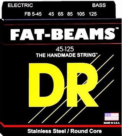 Encordoamento Fat-Beams Baixo 5 Cordas, 45-125, Aço Inox, Núcleo Redondo - Standard Scale