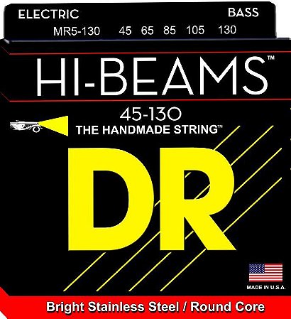Encordoamento Hi-Beams Baixo 5 Cordas, 45-130, Aço Inox, Núcleo Redondo