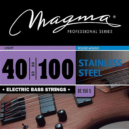 EM BREVE: Encordoamento Magma BE150S Para Baixo 4 Cordas 40-100, Aço Inox, Núcleo Hexagonal