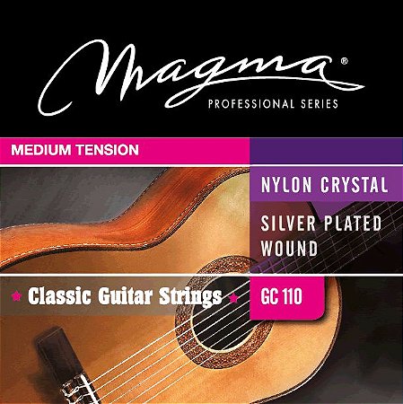 Encordoamento Magma GC110 Para Violão Clássico, Tensão Média, Nylon e Prata