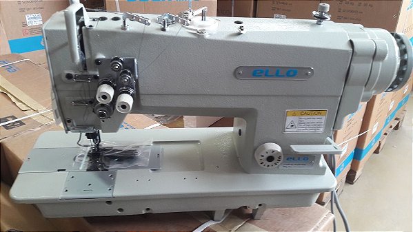 EL-8721D005 - MÁQUINA PESPONTADEIRA DIRECT DRIVE 2 AGULHAS BARRA FIXA LANÇADEIRA GRANDE - ELLO