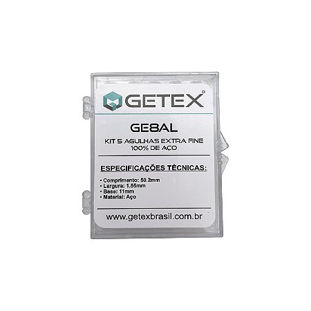 GE8AL - KIT 5 AGULHAS FINE 50.2mm 100% AÇO 8AL