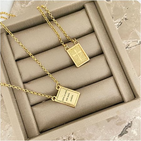 Colar 70Cm Escapulário Livra-me Do Mal Amém