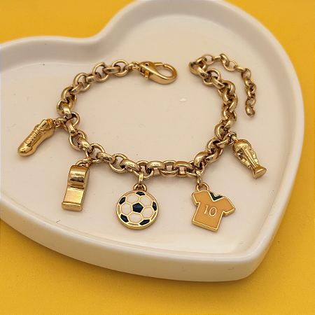 Pulseira Feminina Futebol Copa do Mundo Brasil