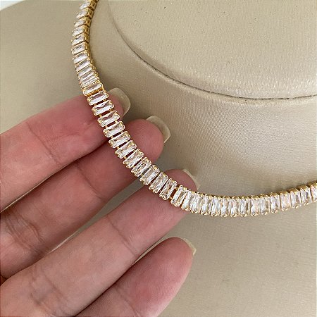 Choker Riviera Baguete