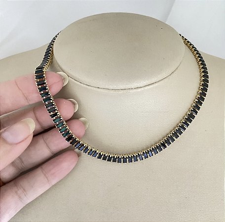 Choker Riviera Baguete