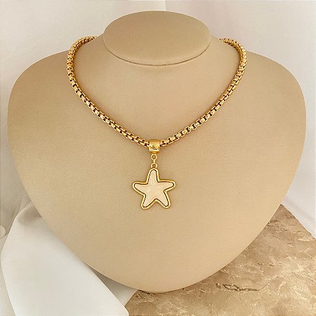 Colar 45Cm Veneziana Estrela Do Mar