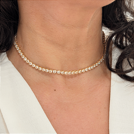 Choker 35Cm Riviera Cristal