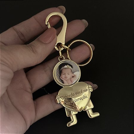 Chaveiro Relicario Filho Com Foto