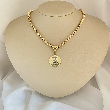 Colar 45Cm Veneziana Entrego Confio