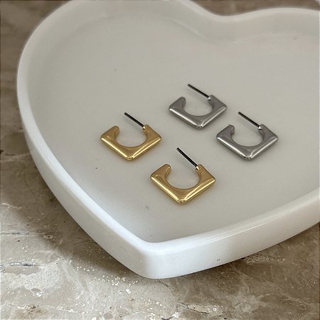 Brinco Argola Quadrada