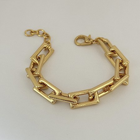 Pulseira Corrente Elo Quadrado Kartier